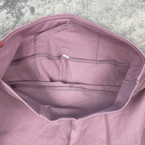 SOLD - Lululemon Reveal Crop Zen Expression Leggings Vintage Mauve Yoga Sz 10 - Picture 13 of 13
